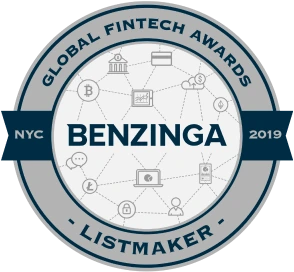 Benzinga Global Fintech Awards finalist badge - Best New Product